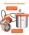 All In One 5 Gallon Vacuum Chamber Kit For Wood Stabilization And Resin Degassing With A 3.5 CFM Single Stage Vacuum Pump