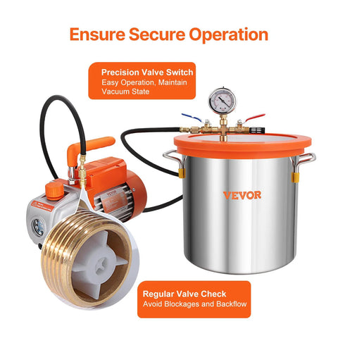 All In One 5 Gallon Vacuum Chamber Kit For Wood Stabilization And Resin Degassing With A 3.5 CFM Single Stage Vacuum Pump