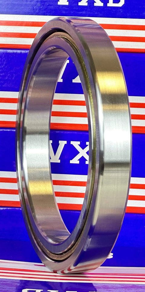 VF045CP0 Thin Section Bearing 4-1/2" x 6x3/4" inch, chrome steel, side view, showcasing smooth surface and design.