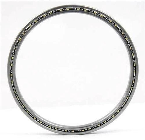 VF065CP0 Thin Section Bearing 6-1/2" x 8x3/4" inch showing a chrome steel ring with brass balls retainer.