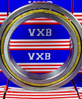VG045CP0 Thin Section Bearing 4-1/2" x 6-1/2" x 1 inch with brass cage and chrome steel material, front view.