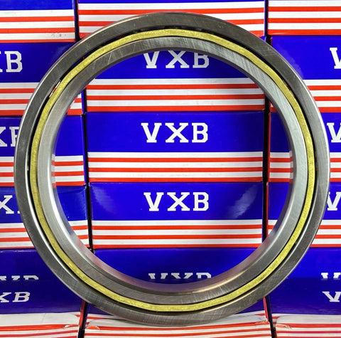 VG065CP0 Thin Section Bearing 6-1/2" x 8-1/2" x 1 inch front view with brass cage and chrome steel material.