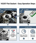 Step-by-step application of RTV Silicone Gasket Maker For Formed In Place Gaskets Sensor Safe High Temp Oil Resistant Sealant