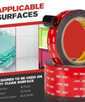 Heavy Duty Double Sided Mounting Tape 0.39 Inch VHB 5925 Waterproof Adhesive for Automotive LED Strips Home Decor and DIY Projects