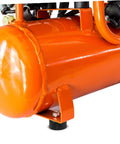 Heavy Duty Vibration Rubber Feet Pads Four Pack For Air Compressors Generators And Pressure Washers with pad installed under orange equipment