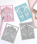 Openable Gates Cutting Dies for Card Making and Scrapbooking Victorian Style Doorframe Embossing Die Set in carbon steel