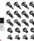 20Pcs Security Screws For Video Doorbell Replacement Compatible With Video Doorbell 2 3 4 Pro 2 CTYUKHS, screws displayed with tool and doorbell
