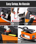 Setup instructions for VigorTrek Air Hydraulic Pump, 10,000 PSI, NPT 3/8" Outlet & 1/4" Inlet, Foot Pedal Hydraulic Pumps, Orange