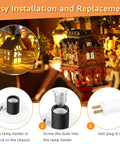 Blow Mold Light Kit Replacement Cord For Halloween And Christmas Blow Mold Village Decorations installation steps illustration