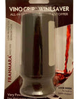 Vino Grip Wine Saver Vacuum Pump And Stopper Black with rubberized panel for better gripping in packaging