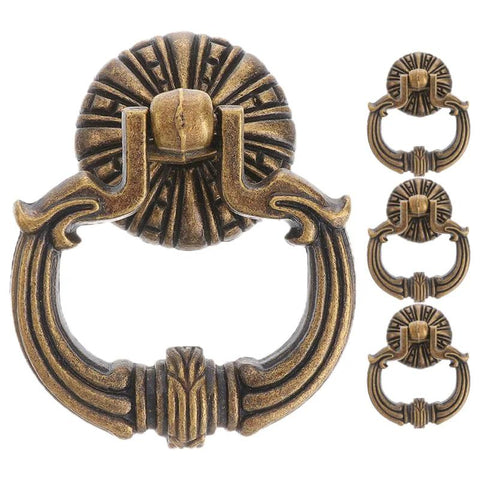 Antique Bronze Ring Pulls Set of 4 for Cabinets Antique Bronze Ring Pulls Set of 4 for Cabinets