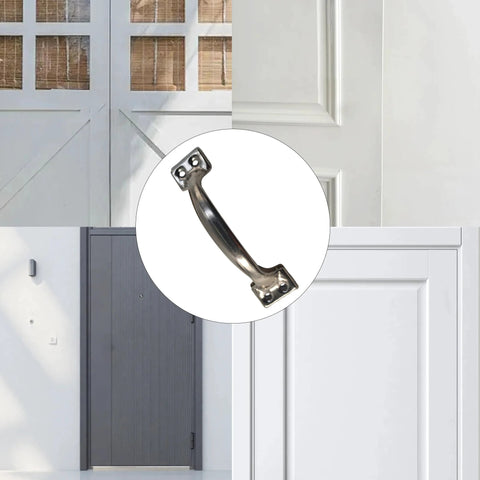 12 Pack 4 Inch Vintage Bow Cabinet Pulls In Silver For Barn Doors Dressers And Kitchen Cupboards With 48 Mounting Screws on modern doors
