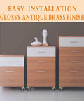 Dressers with 2 Inch Vintage Caster Wheels 4 Pack Antique Brass Swivel Ball Casters for easy installation