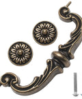 Vintage Drop Bail Drawer Pulls 6 Inch Center To Center 150mm Bronze Zinc Alloy Cabinet Handles 4 Pack Durable Wear Resistant Rust Resistant