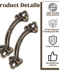 Two vintage mini drawer pulls in antique bronze finish from 20 Pack Vintage Mini Drawer Pulls In Antique Bronze Finish For Jewelry Boxes And Small Cabinets With Mounting Screws 3.9 X 1.4 Cm Each Durable Zinc Alloy Handles Ideal For DIY Furniture Projects