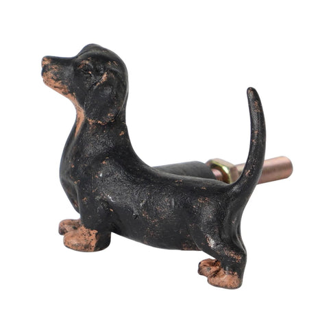Two Piece Vintage Dachshund Cabinet Pulls Set Decorative Metal Knob Handles, dachshund design, for doors, cabinets, and drawers