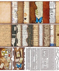 Vintage Torn Edge Label Cutting Dies Set For Scrapbooking And Card Making with colorful paper designs by GLOBLELAND.