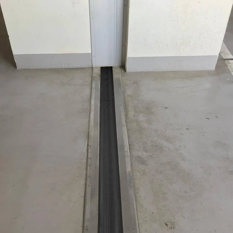 2 Pcs 36 Inch Vinyl Replacement Insert for Adjustable Height Aluminum Thresholds with Seals 1-5/16 x 3/8 Vinyl Replacement Insert in use