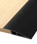 Vinyl Door Threshold Flooring Transition Strip Self Adhesive Carpet Edging Strip for Laminate Doorway Edge Threshold from 1/5" to 2/5", Black