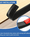 Vinyl Door Threshold Flooring Transition Strip Self Adhesive Carpet Edging Strip highlighting installation on laminate floor