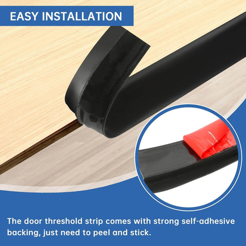 Vinyl Door Threshold Flooring Transition Strip Self Adhesive Carpet Edging Strip highlighting installation on laminate floor