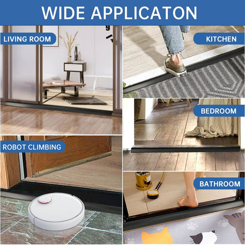 Vinyl Door Threshold Flooring Transition Strip Self Adhesive Carpet Edging Strip for Laminate Doorway Edge Threshold image usage