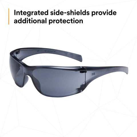 Virtua AP Safety Glasses ANSI Z87 Anti Fog Anti Scratch Gray Lens Side Shields with integrated side protection