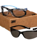 Virtua CCS Clear And Virtua Sport CCS Gray Safety Glasses Set With Foam Gasket on cardboard box