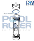 Diagram showing Chlorine Resistant Viton O Ring 2 Pack With Silicone Lubricant For Pentair Rainbow Chlorinator 300 And 320.