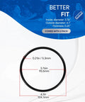 Measuring diagram of 2 Pack Large Viton Collar O Rings Replacement For Nature2 Fusion Soft Inground Vision Above Ground Vision Pro Above Ground Pool Spa Systems Compatible With FSOFT700 FSOFT1400 Back Up Valve And More Premium Durable Seal Kit