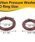 Pressure Washer O Ring Kit 30 Pack Viton FKM Seals For Quick Couplers one quarter inch and three eighths inch dimensions