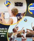 4 Pcs Sport Balls Set Official Size Athletic Balls Include Soccer, Football, Basketball, Volleyball for indoor outdoor play