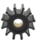 Marine impeller kit replacement compatible with Volvo Penta MD and TMD engines from 3.0L to 8.2L, brass insert, 12 blade rubber impeller
