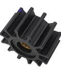 Marine impeller kit replacement compatible with Volvo Penta MD and TMD engines from 3.0L to 8.2L, close-up of rubber blade and brass insert
