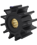 Marine impeller kit replacement compatible with Volvo Penta MD and TMD engines from 3.0L to 8.2L, brass insert, 12 blade impeller