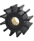 Marine impeller kit replacement compatible with Volvo Penta MD and TMD engines from 3.0L to 8.2L, brass insert, 12 blade rubber.