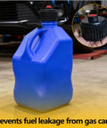 10 Pack 3043B O Ring Replacement Set For VP Racing Fuels 3042 Utility Jug Caps Heavy Duty Leak Proof Seal Gasket Rings For Fuel Jugs And Can Caps Providing Secure Leak Free Performance For Racing And Everyday Fuel Jugs And Containers, showing a blue fuel jug with cap and focus on leak-proof design.