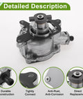 Close-up of Aluminum Brake Vacuum Pump for VW and Audi showing durable construction and anti-rust features.