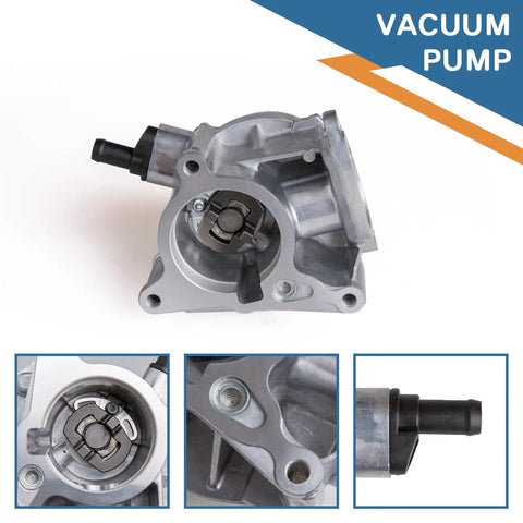 Volkswagen Audi brake vacuum pump, OEM replacement part for Tiguan, CC, Eos, GTI, Jetta, Beetle, A3 Quattro, fits 2008-2015 models.