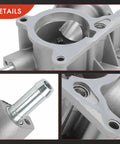 Close-up details of Premium Plug N Play Vacuum Pump Replacement for Volkswagen and Audi vehicles, showing pump structure and fittings.