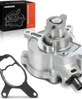 Solid Vacuum Pump For VW And Audi Cars That Fits Jetta 2005 To 2014 with packaging and gasket included, front view.