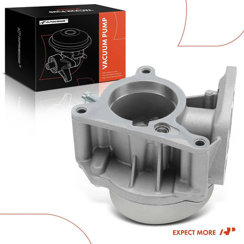 Premium Plug N Play Vacuum Pump Replacement For Volkswagen And Audi Vehicles, shown with packaging, close-up view