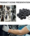 20 Pieces 17mm Car Wheel Lug Nut Covers With Removal Tool For VW Jetta Beetle Passat GTI CC Black ABS Plastic