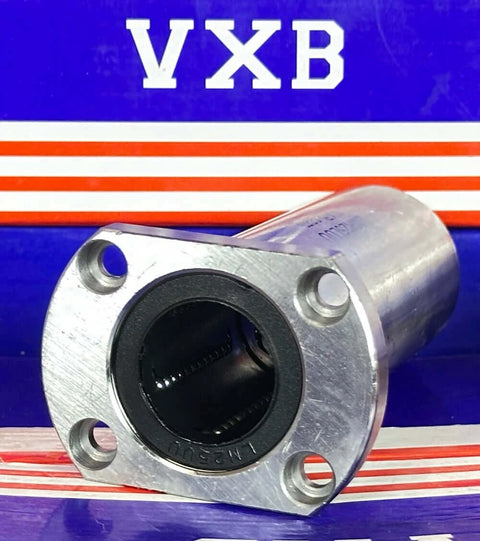 LMH25LUU 25mm Flanged Ball Bushing CNC Linear Motion Bearing 25x40x112mm with square flange design.