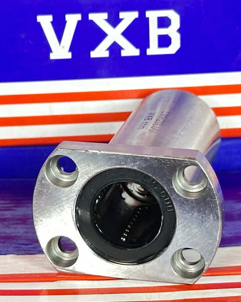 LMH16LUU 16mm Flanged Ball Bushing CNC Linear Motion Bearing 16x28x70mm with VXLB branding