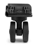 Replacement Luggage Wheel W149-2 Dual Spinner Wheels for Suitcase Repair, front view showcasing dual wheel design and mounting plate.