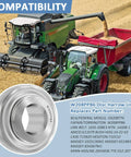 Heavy duty 1 inch square bore disc harrow bearing with triple lip seal shown with agricultural machinery in a field