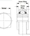 W211PP2 Triple Lip Seals Round Bore 2 3/16" inch Bore Bearings - VXB Ball Bearings