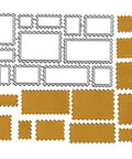 12 Piece Wafer Thin Postage Stamp Banner Label Cutting Dies Set For Card Making Scrapbooking And DIY Crafts Carbon Steel Molds