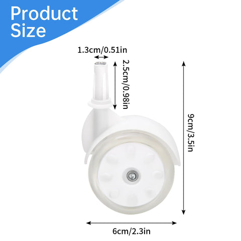 4 Pcs Replacement Walker Wheels For Baby Walkers Rollators And Strollers Universal Compatibility With Most Walkers And Aids shown